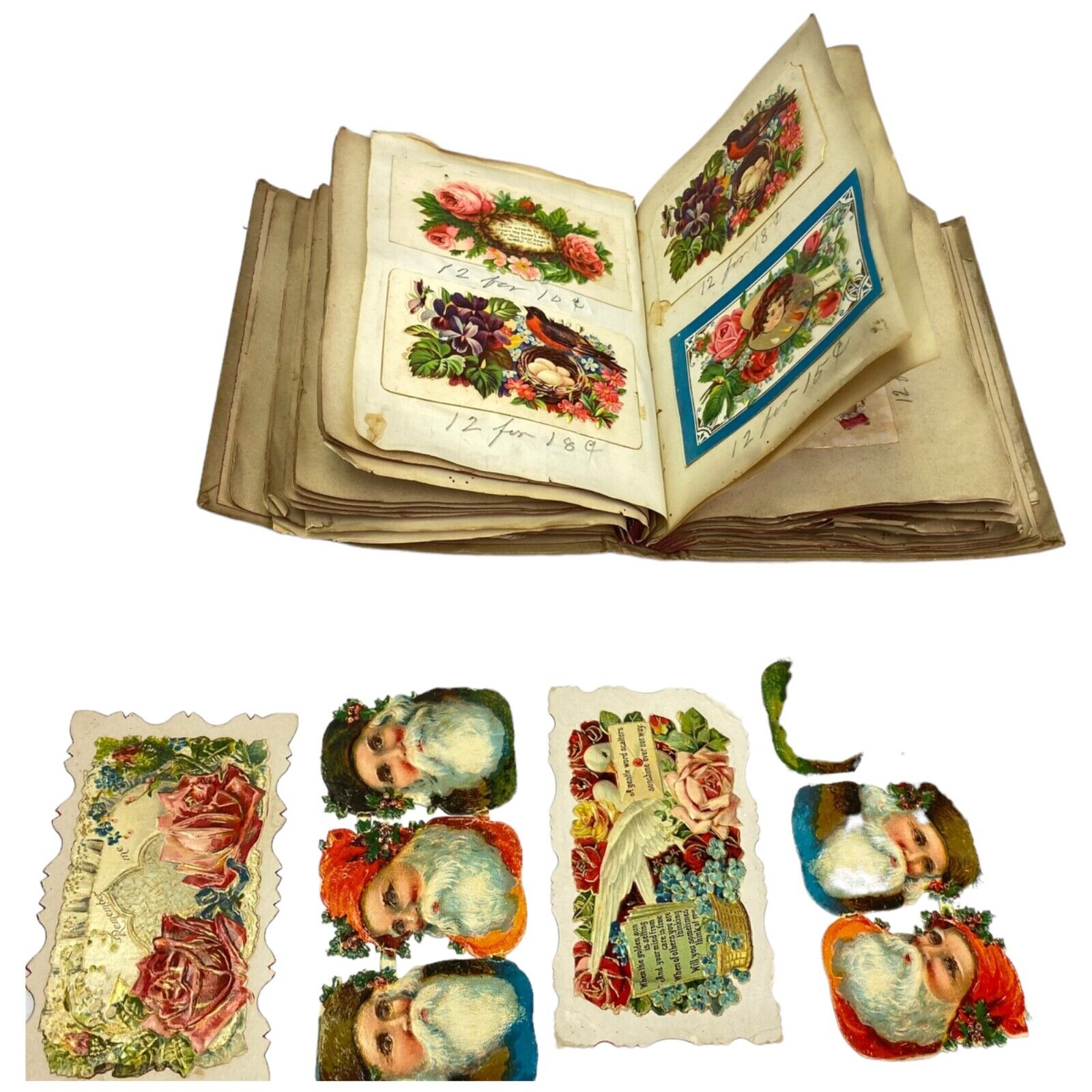 Antique Victorian Printer's Sample Book Trade Cards Salesman Vintage