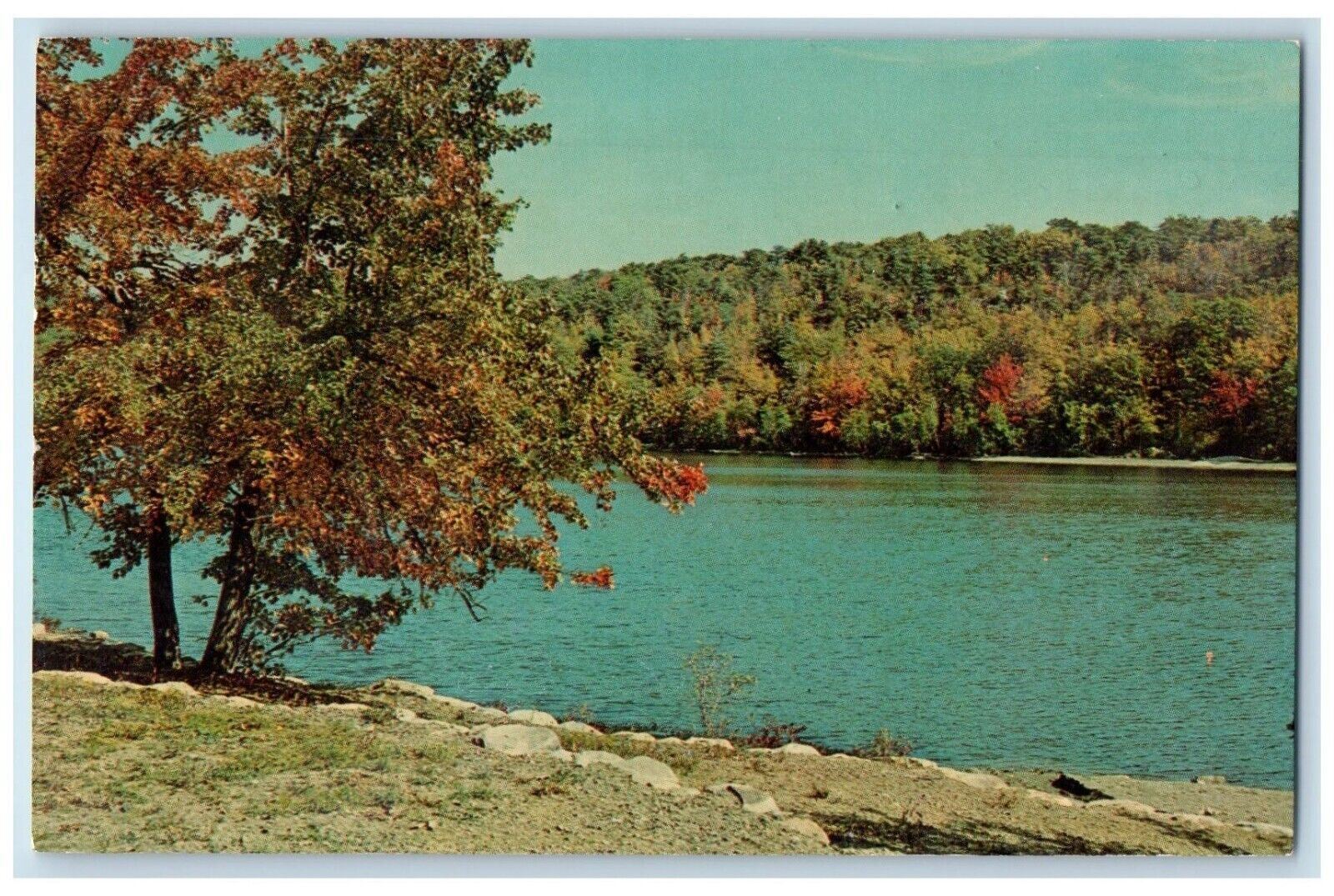 c1960's Greetings From Lake Mahopac New York NY, Lake View Vintage Postcard