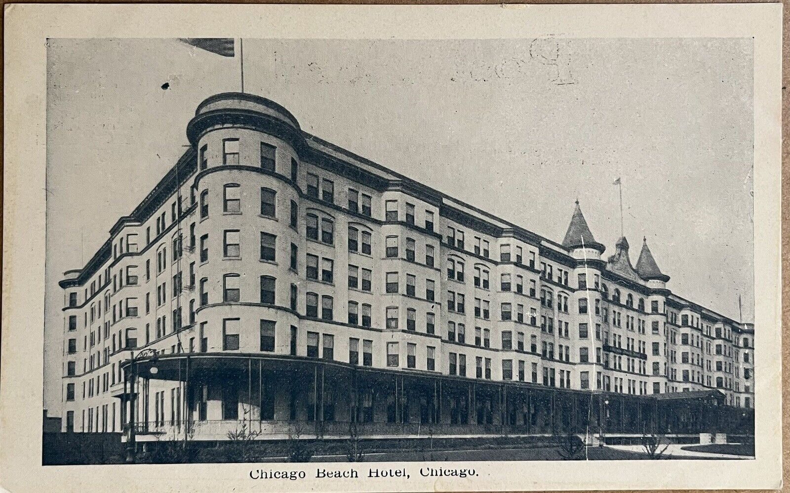 Chicago Beach Hotel Illinois Vintage Photo Postcard c1920