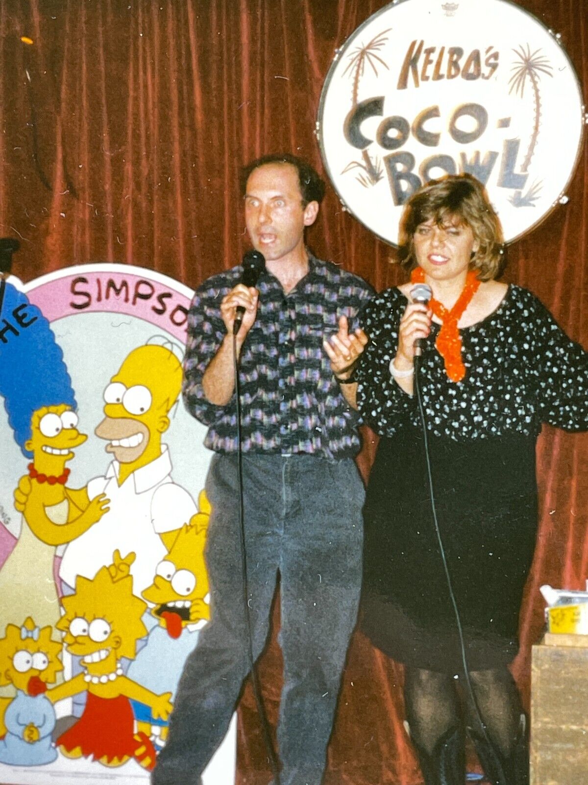 DB) Dan Castellaneta Homer Simpsons Actor Singing Karaoke Kelbos Coco Bowl Tiki 