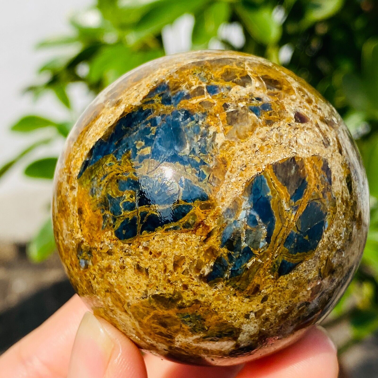 257G  WOW Natural Rare Pietrsite Crystal ball Quartz Sphere Healing