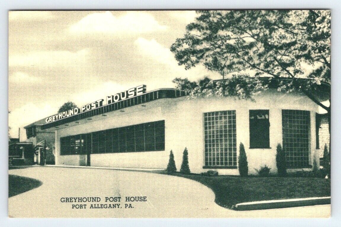 Greyhound Post House Port Allegany Pennsylvania Vintage Postcard Unused AF122