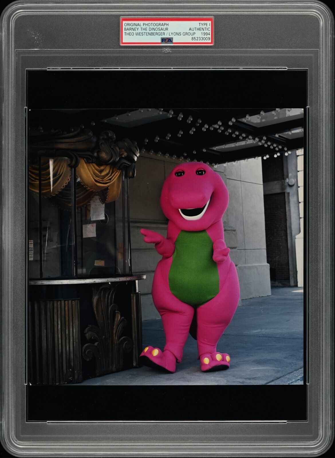 Barney the Dinosaur 1994 CBS Type 1 PSA Authentic Original Vintage Photo 8x8
