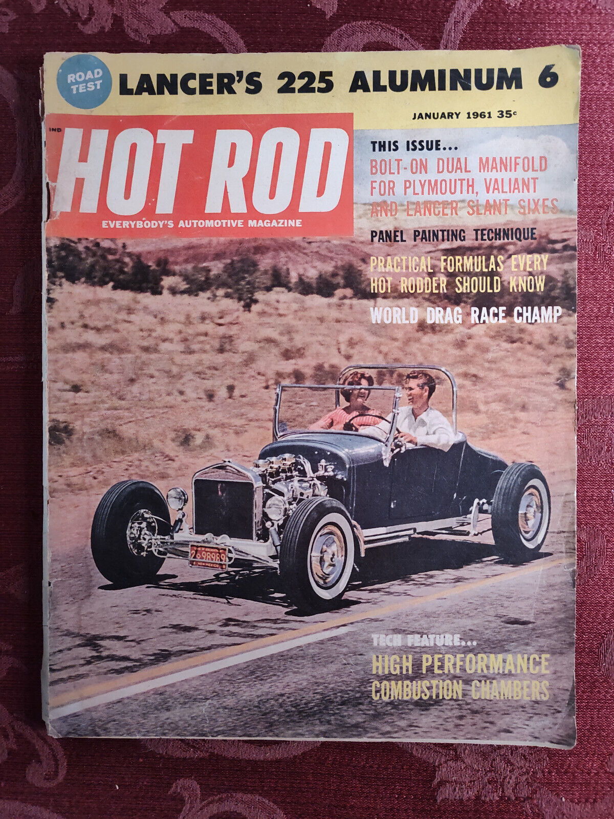 Rare HOT ROD Car Magazine January 1961 Drag Racing Dodge Lancer