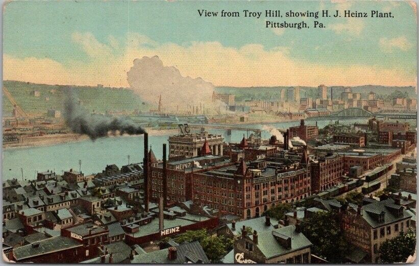 1912 PITTSBURGH Pennsylvania Postcard HEINZ PLANT Factory View \