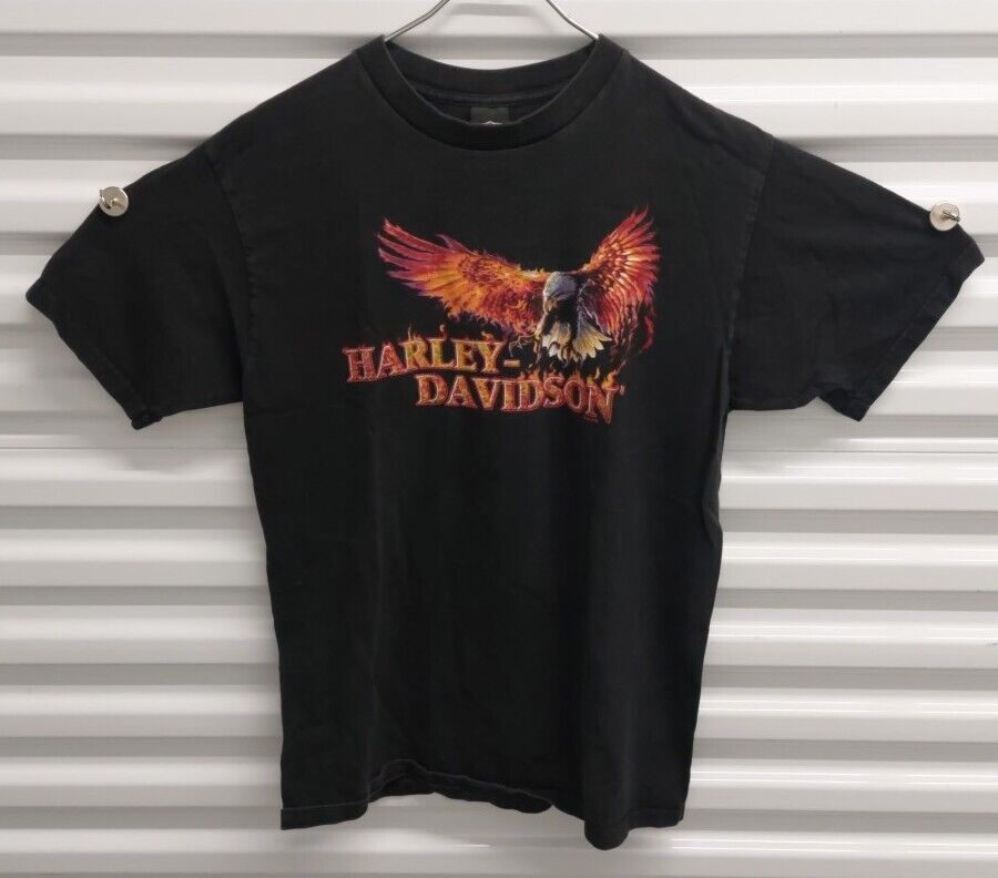 Vtg Harley Davidson Graphic T-shirt San Jose CA Large 3D Eagle