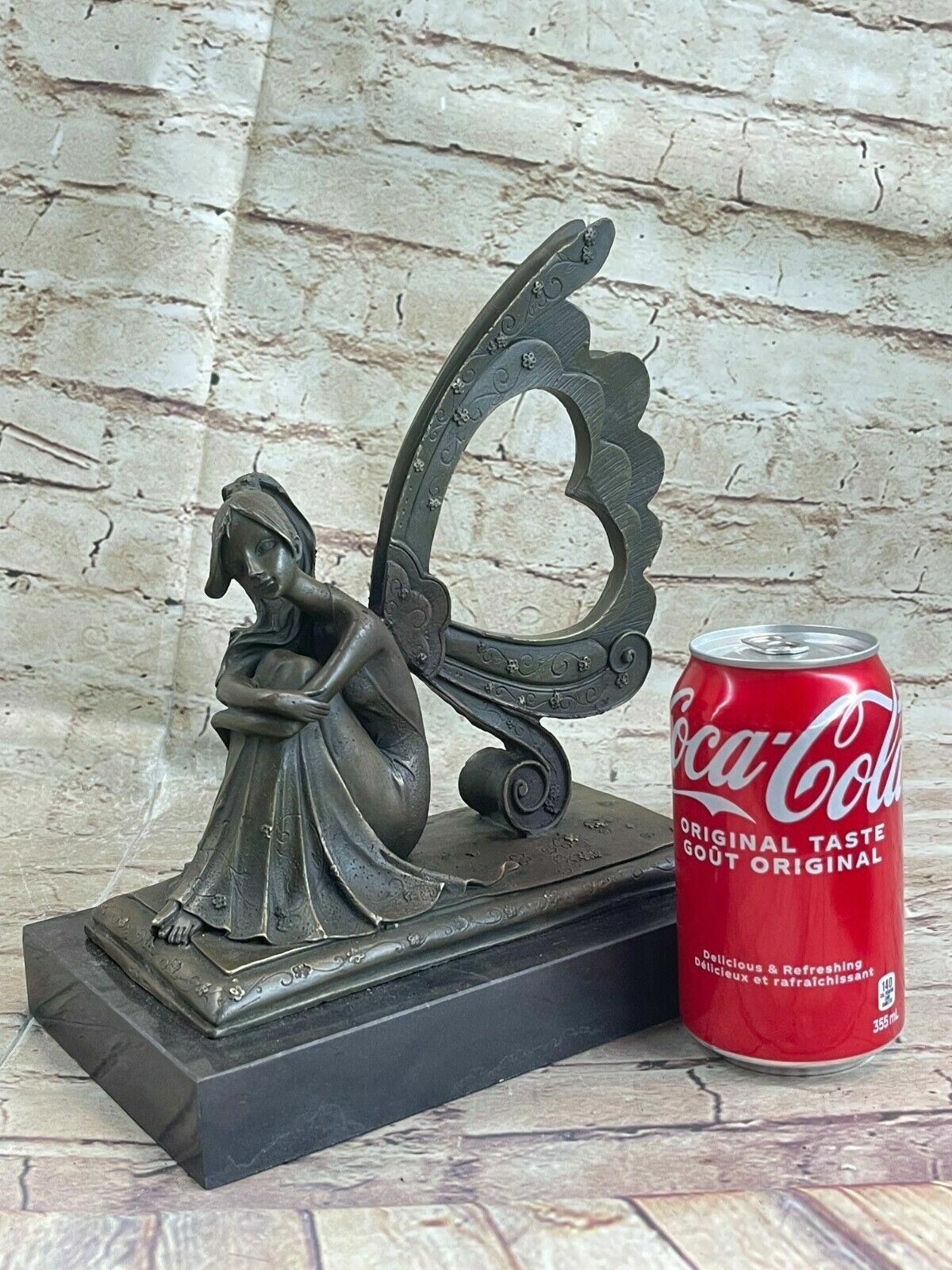 Bronze Sculpture Cute Young Fairy Bronze Museum Quality Artwork Figure