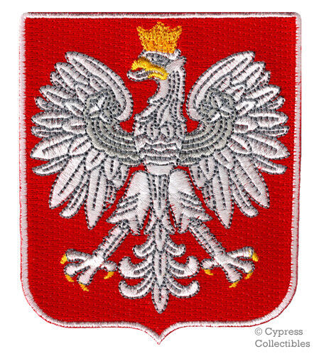 POLAND COAT OF ARMS PATCH POLSKA CREST embroidered iron-on Eagle BIRD BADGE new