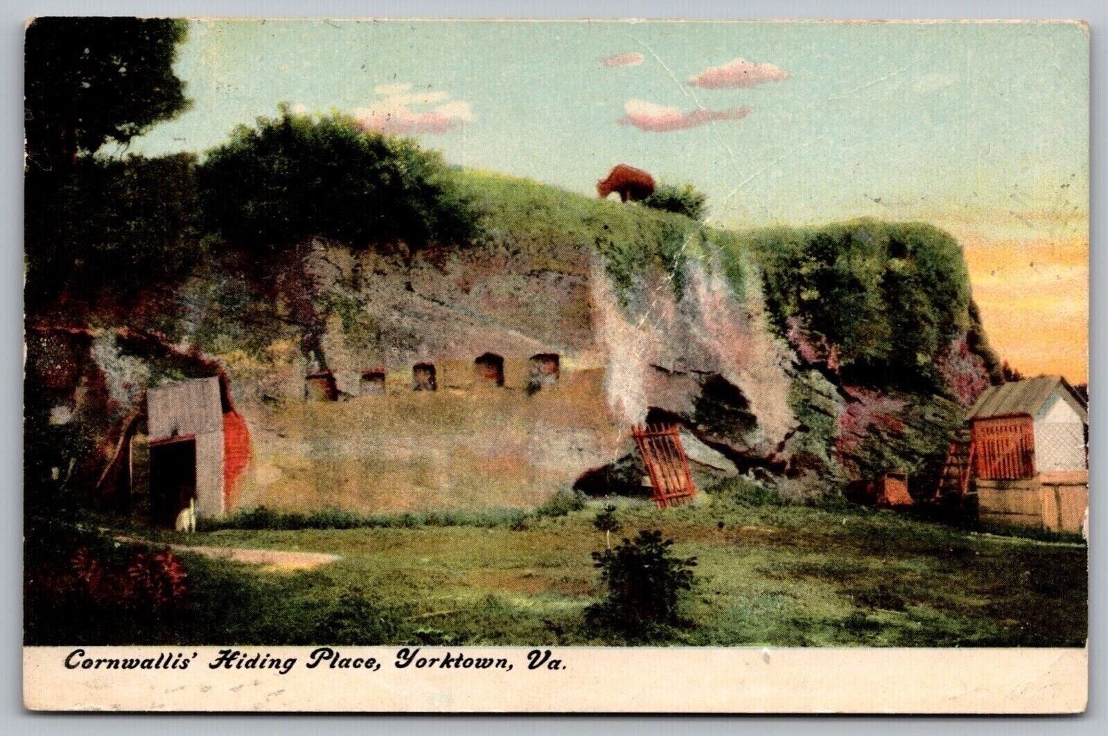 Cornwallis Hiding Palace Yorktown Virginia Historic Animal Ruins VNG PM Postcard