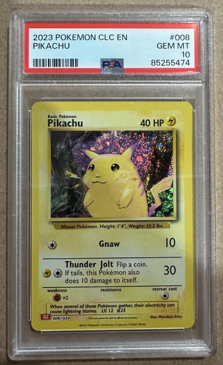 2023 Pokemon Classic Collection 008 Pikachu Holo English PSA 10 graded card