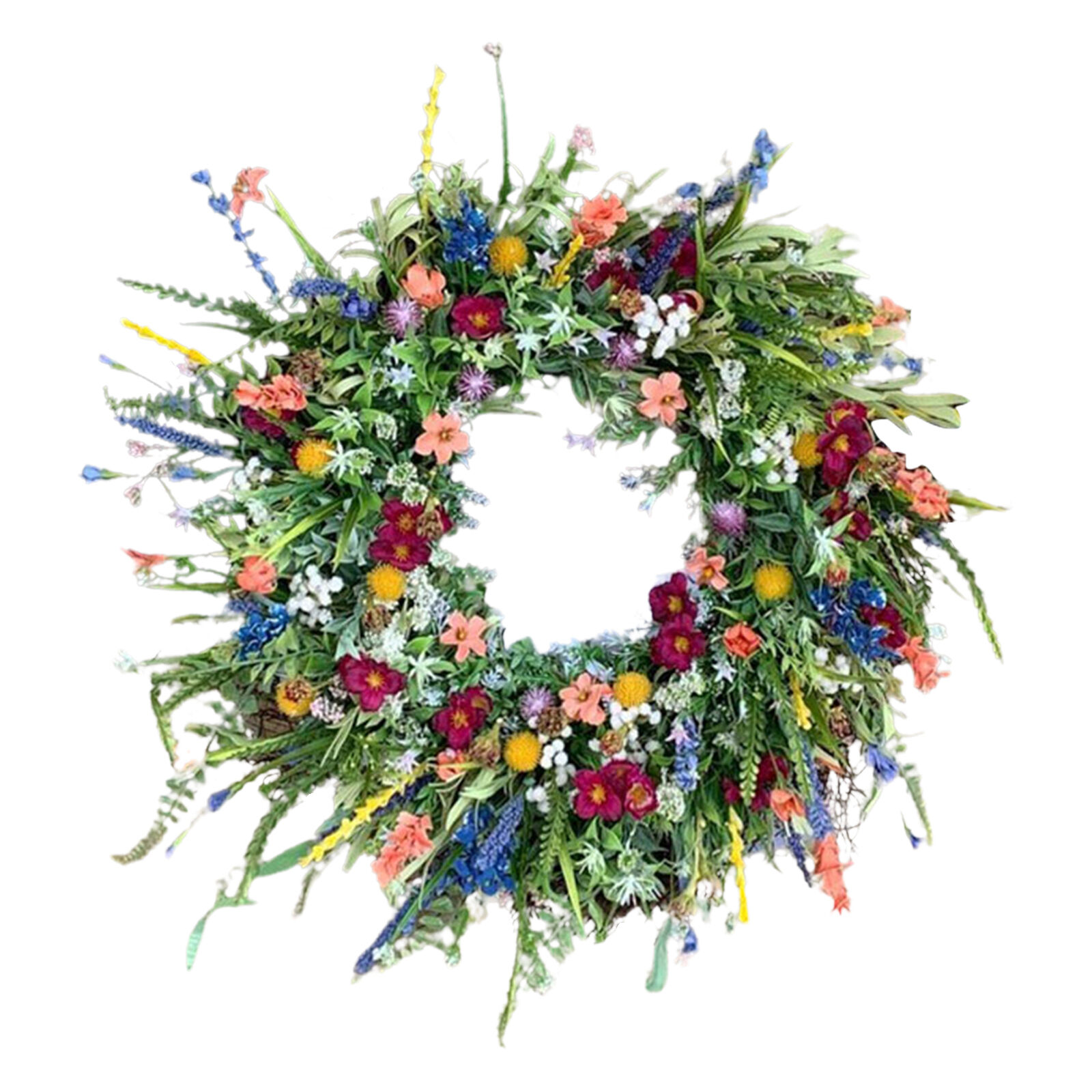 Door Decor Wreath Farmhouse Colorful Wreath Artificial Spring & Summer Wreath