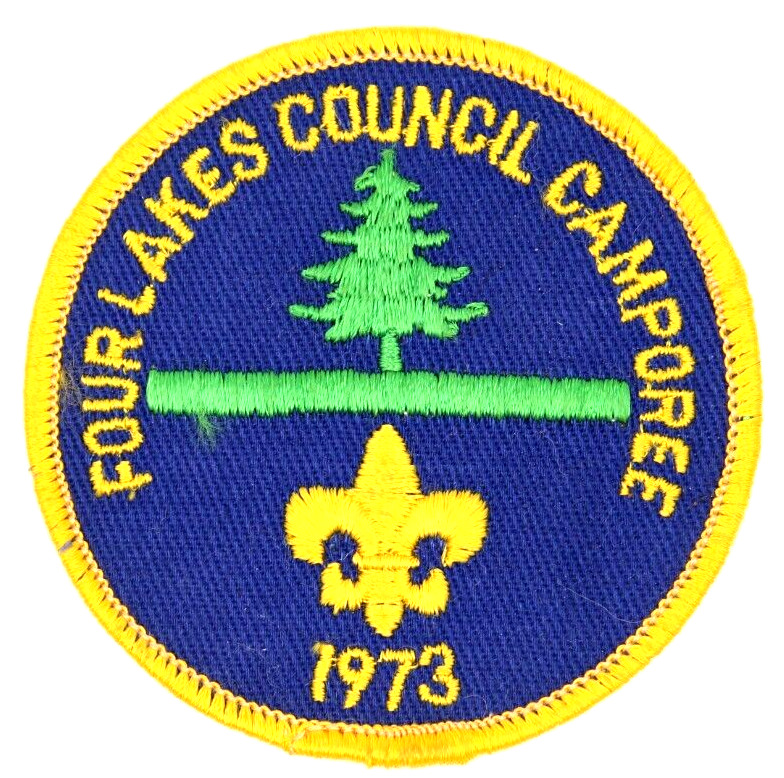 1973 Camporee Four Lakes Council Patch Boy Scouts BSA Wisconsin WI