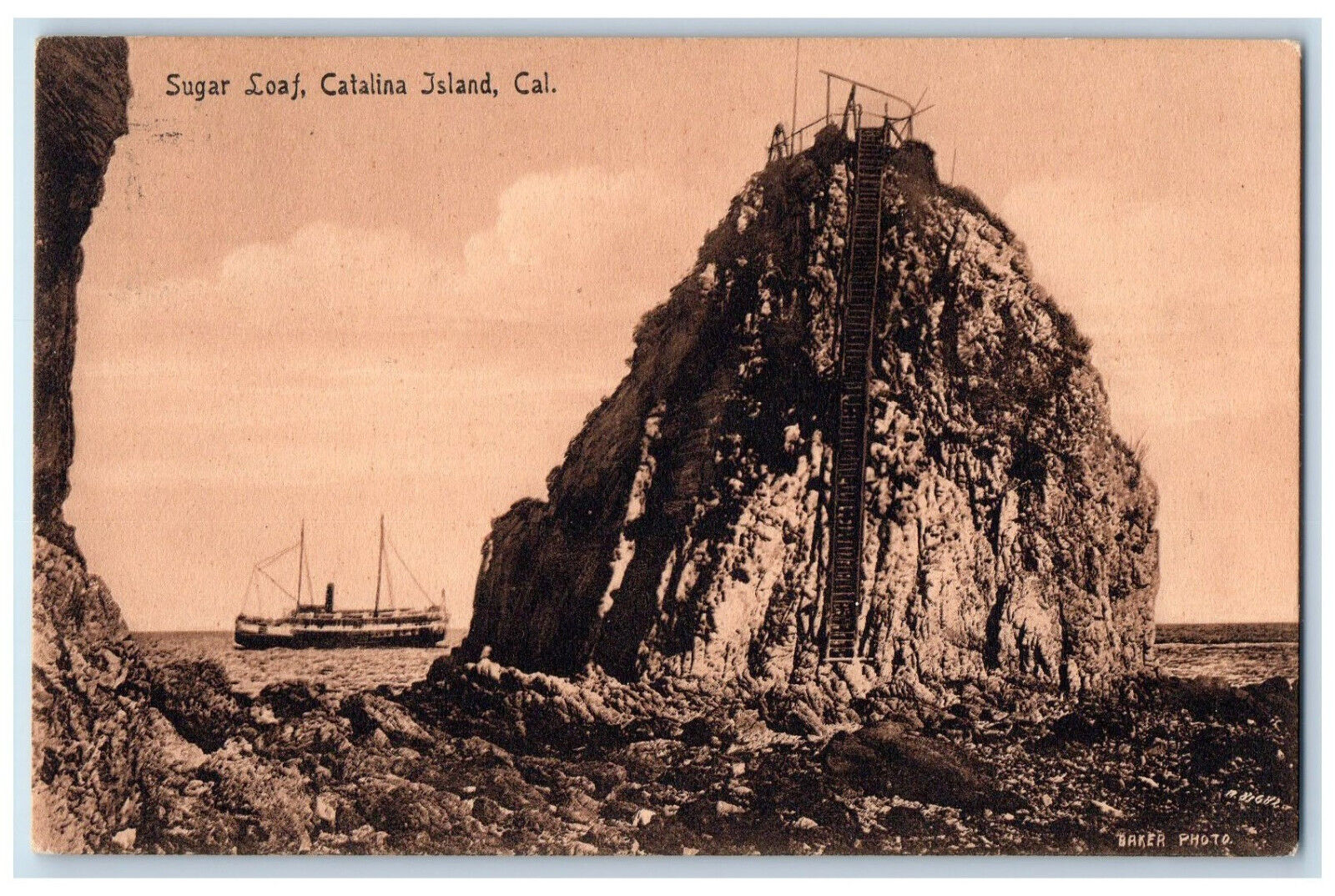 1911 Sugar Loaf Steamship Catalina Island Avalon California CA Posted Postcard