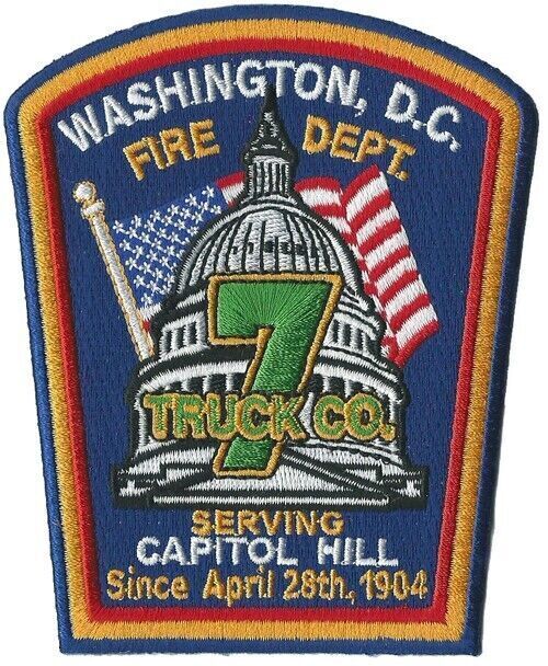 DCFD Truck 7 Serving Capitol Hill NEW Fire Patch 