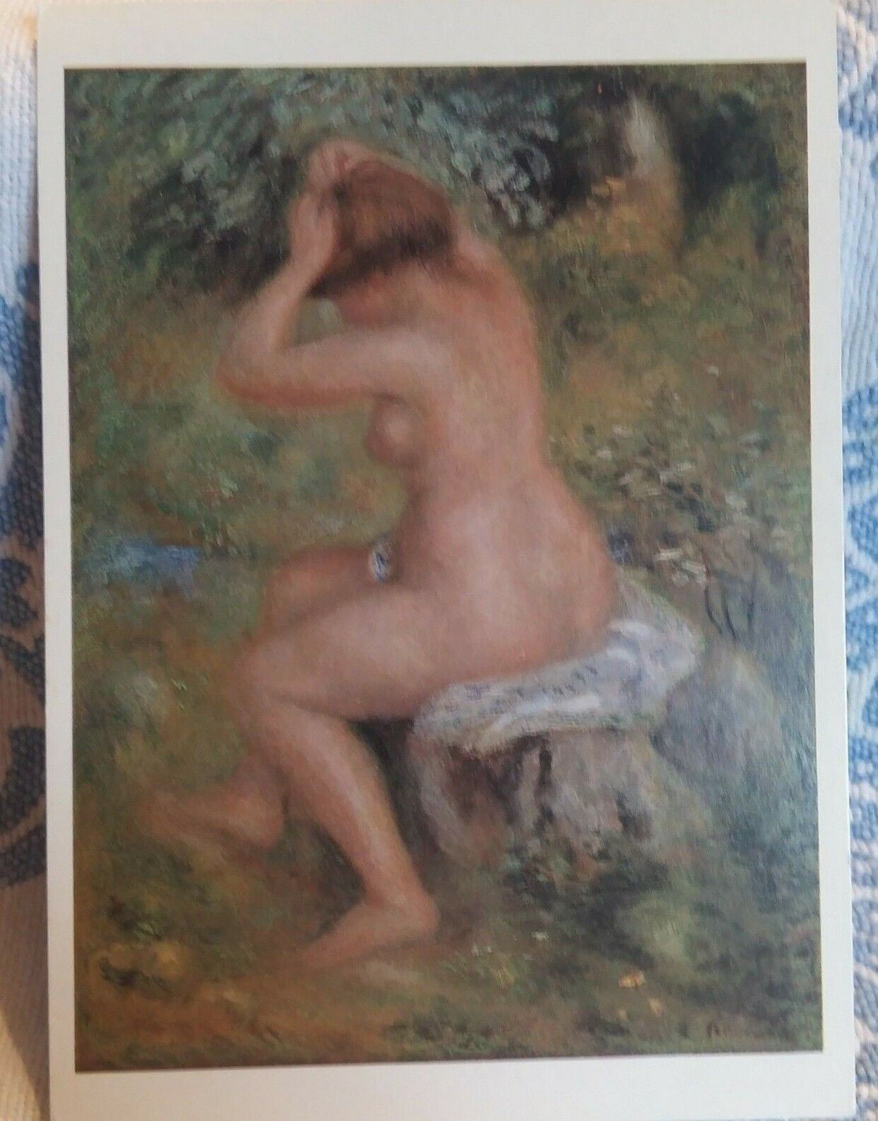 Post Card PIERRE-AUGUSTE RENOIR Nude National Gallery ART PRINT  Painting