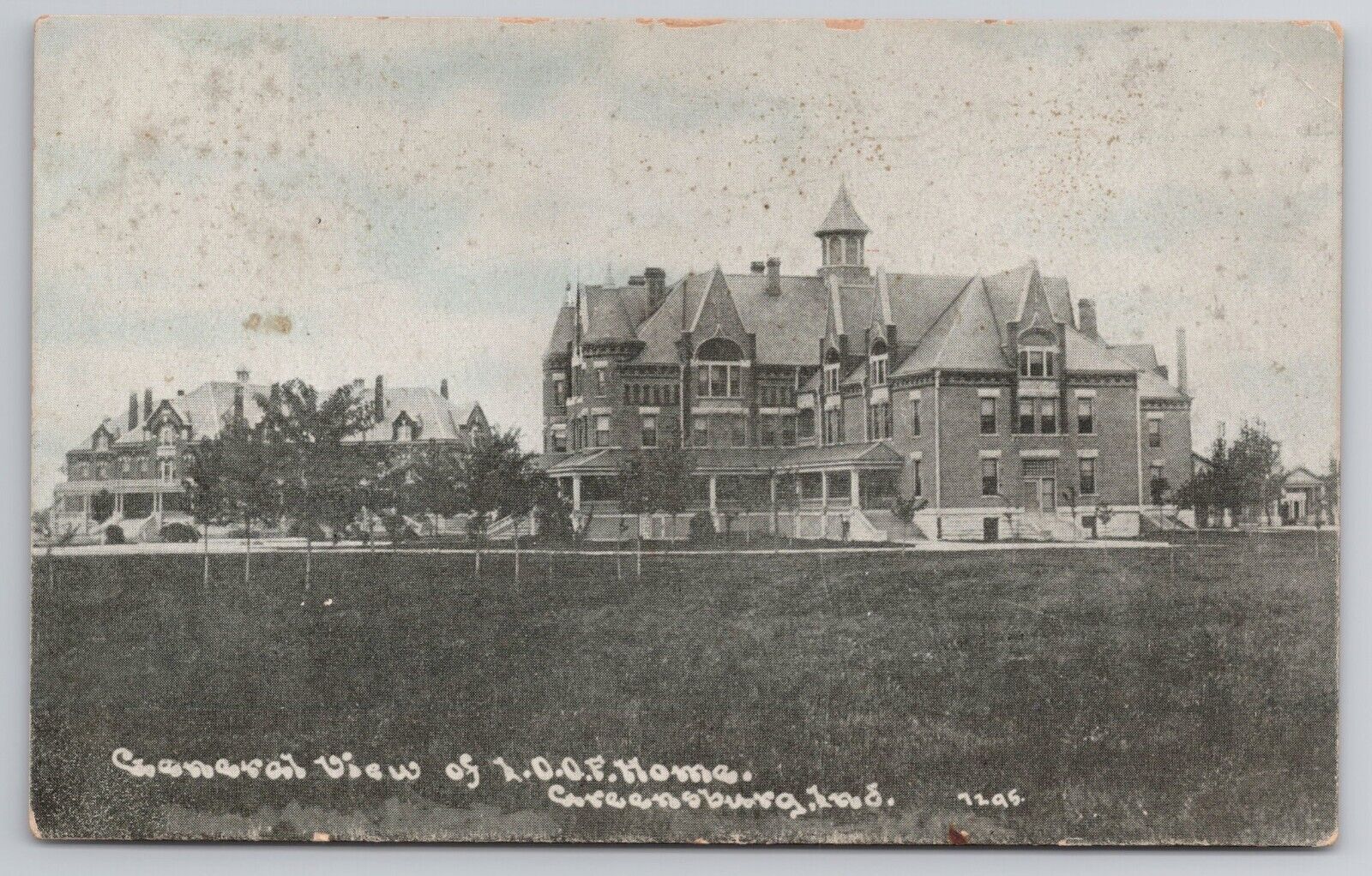 1901-07  Postcard General View Of I.O.O.F. Home Greenburg IN Odd Fellows