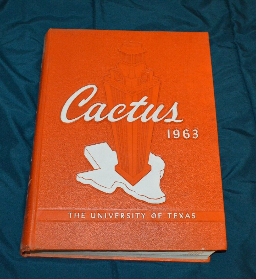 1963 UT University of Texas Cactus Yearbook, murderer Charles Whitman, Used VTG