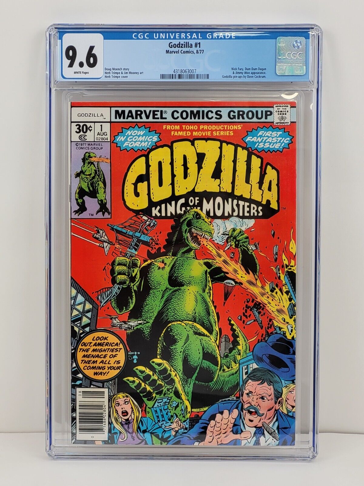 Godzilla: King of the Monsters #1 CGC 9.6 WP Key Issue Herb Trimpe Marvel 1977