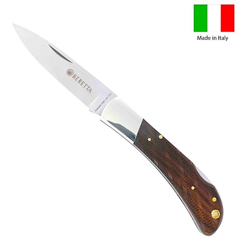 Beretta Folding Multi-Use Knife - Cocobolo Wood / Stainless - Made In Italy