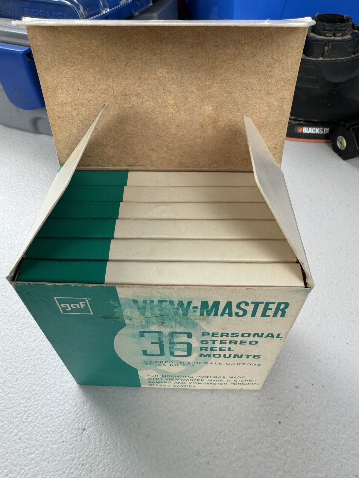 Vintage GAF View-Master Personal Stereo Reel Mounts PACK OF 36 w/ Envelopes