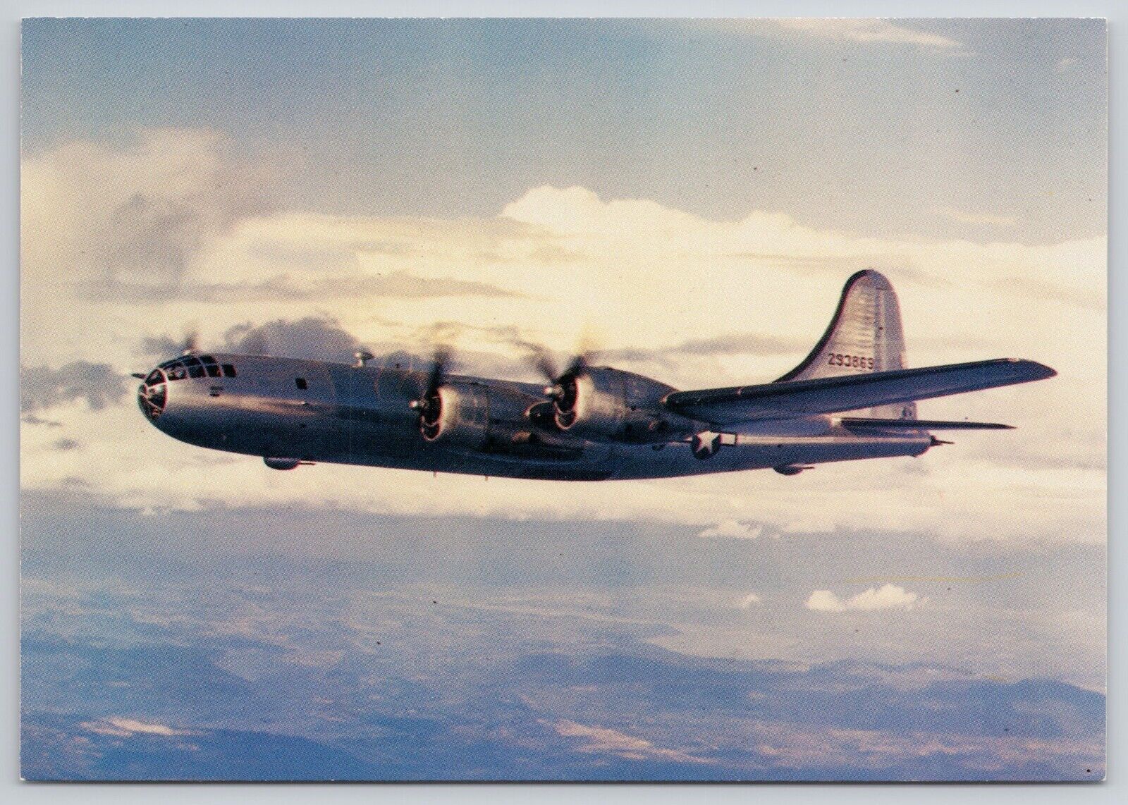 Boeing B-29A Superfortress 4 1/4 x 6 Unposted Postcard (HTC)