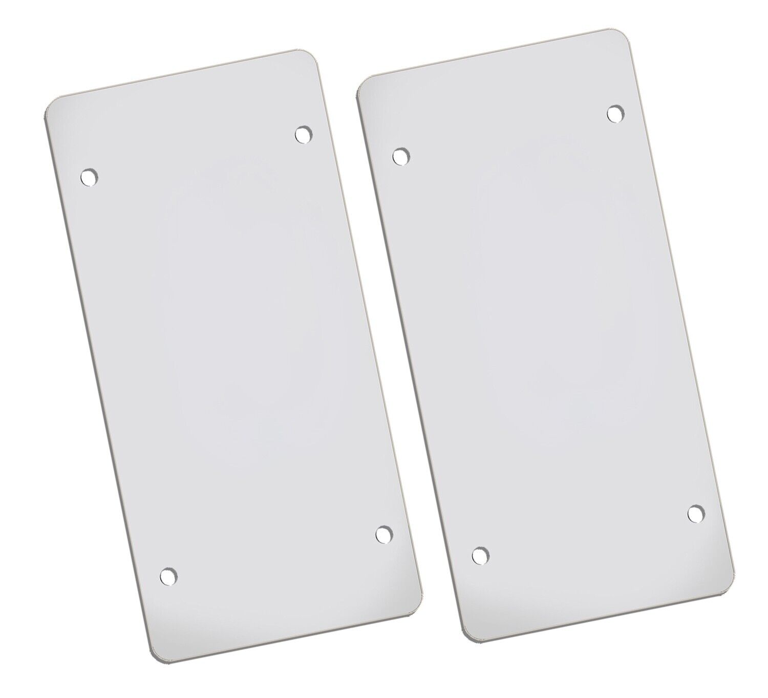 2 Clear Flat Thin Plastic License Plate Shield .020 Gauge Protector Cover 6