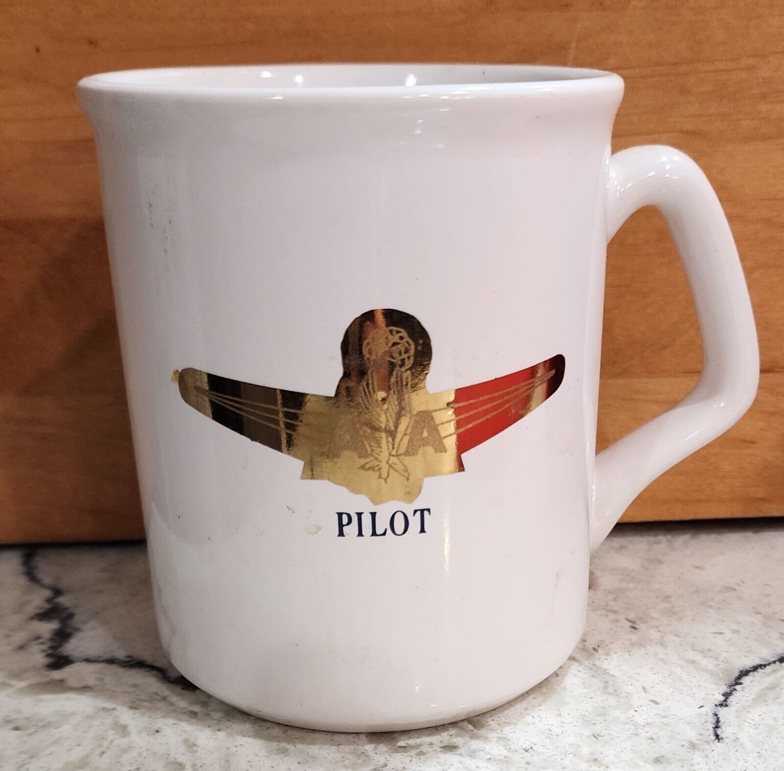 VTG-American Airlines Pilot\'s Coffee Mug-With Charles Lindbergh Quote