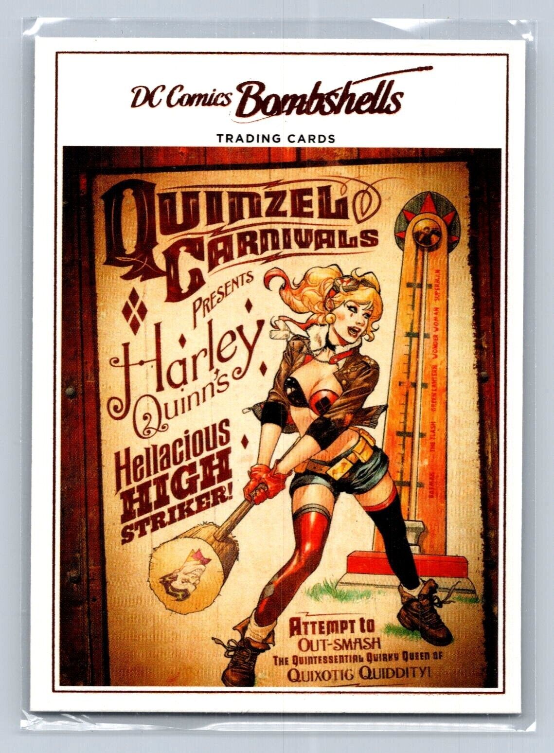 Harley Quinn - 2017 Cryptozoic DC Bombshells Copper Deco foil parallel card A11
