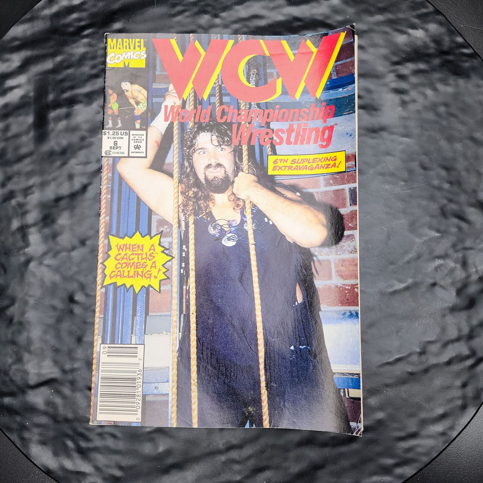 WCW World Championship Wrestling #6 - Mick Foley as Cactus Jack, Marvel 1992 🤼