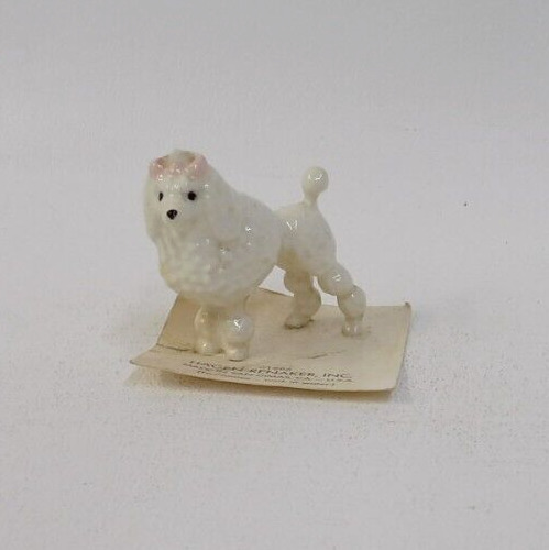 Hagen Renaker Fancy White Standard Poodle Dog on Original Card