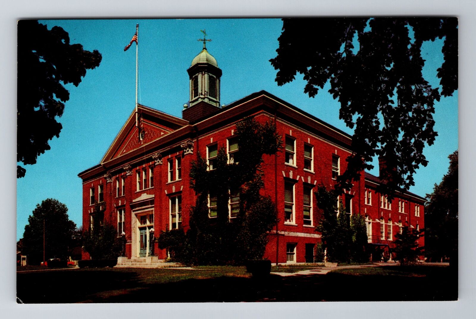 Whitman MA-Massachusetts, Town Hall, Antique, Vintage Souvenir Postcard