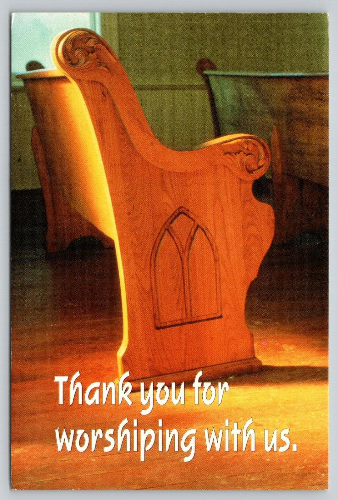 Postcard Thank You For Worshipping With Us  Religious A16