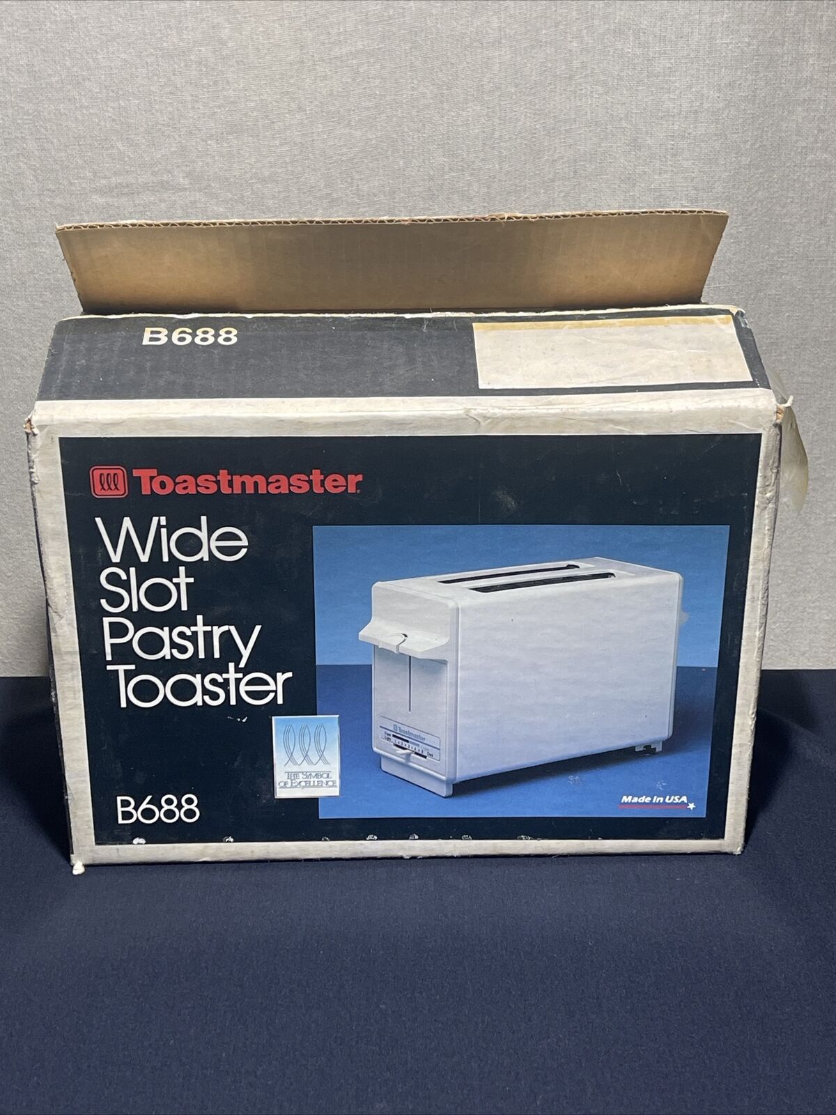 Vintage B688 TOASTMASTER WIDE SLOT Pastry Toaster Made In USA
