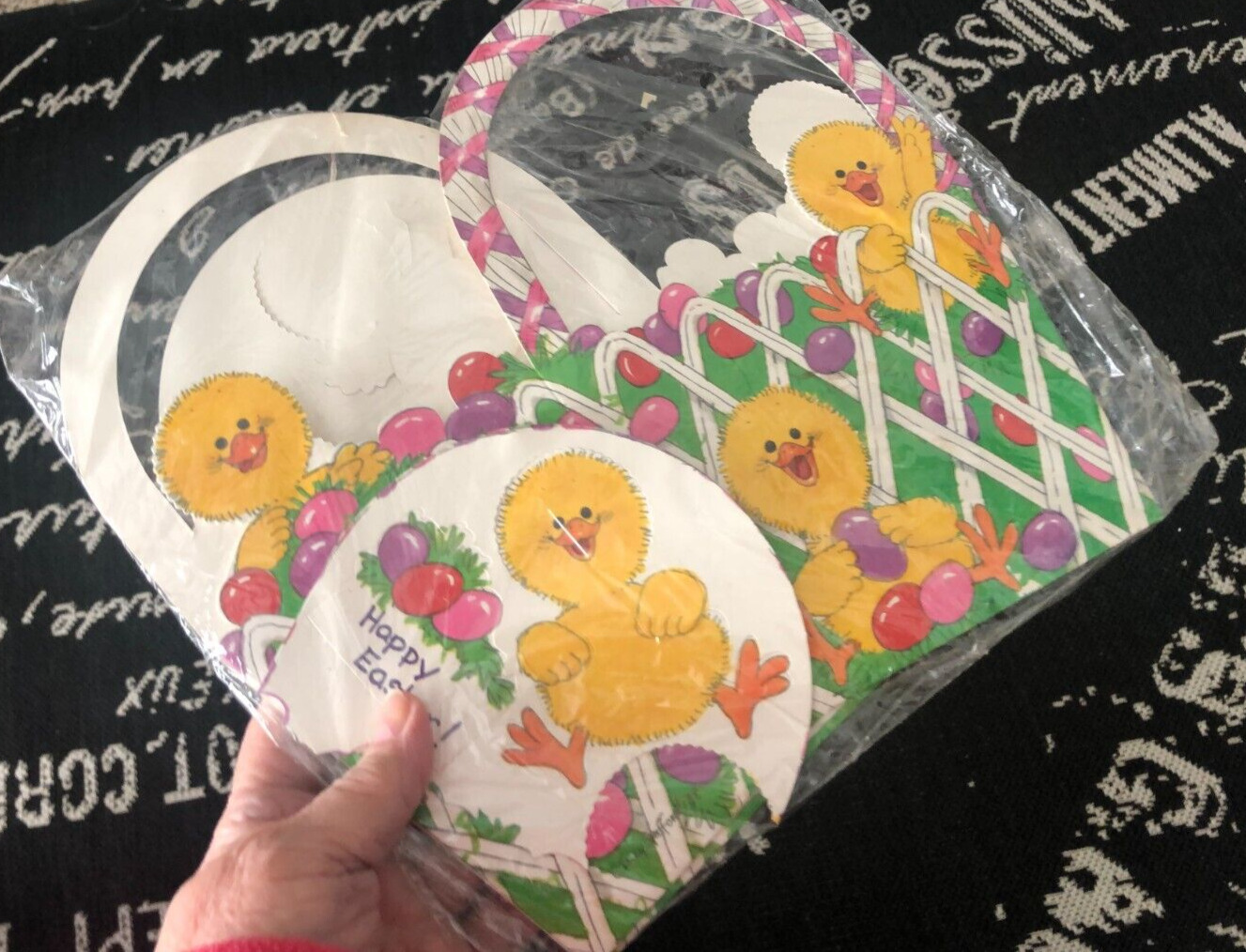 Unused Vtg \'88 Suzy Spafford SUZYS ZOO Paper Cardboard EASTER BASKET Punch Out 1