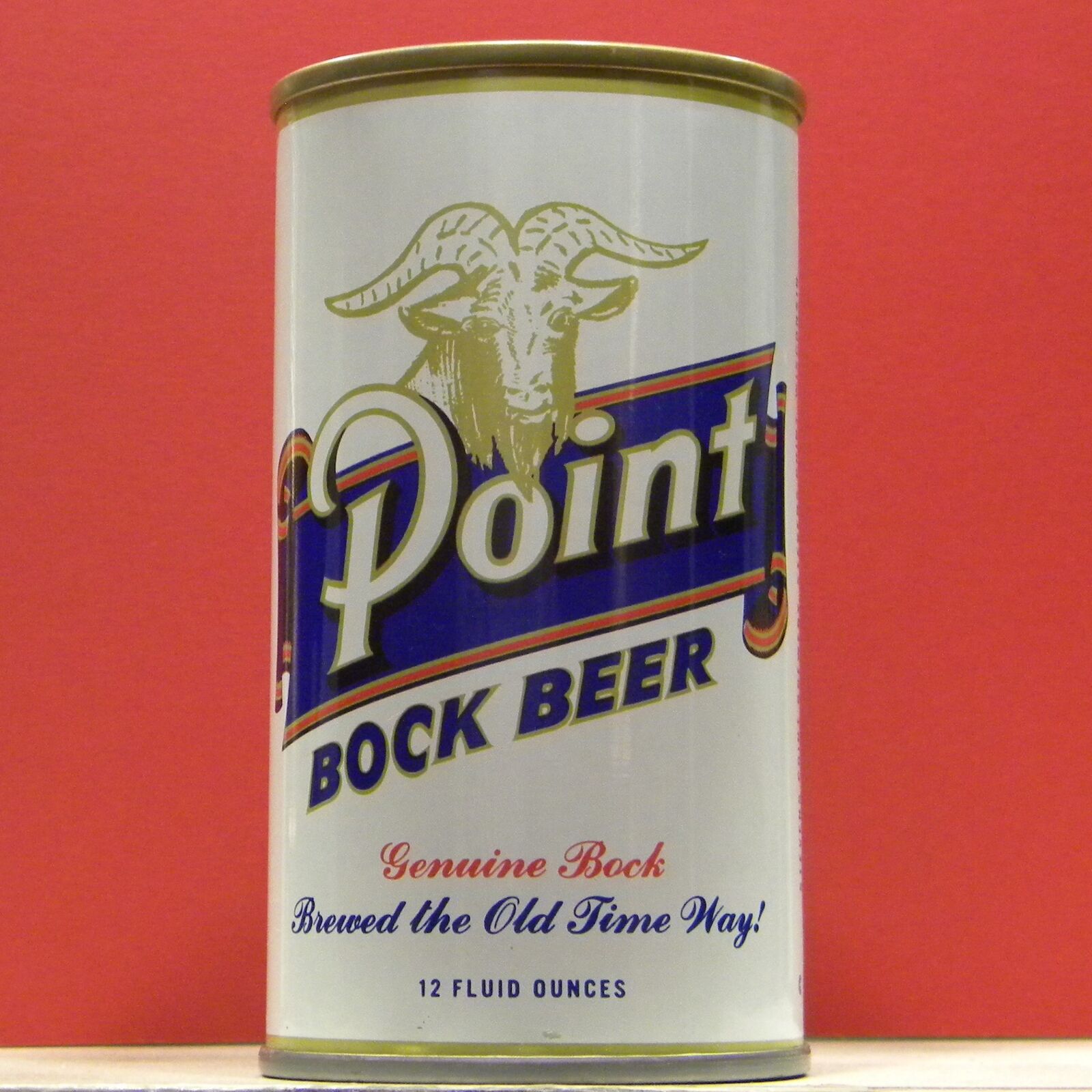 Point Bock Beer Pull Tab S/S Can Yellow Goat Stevens Point Wisconsin 879 H/G B/O