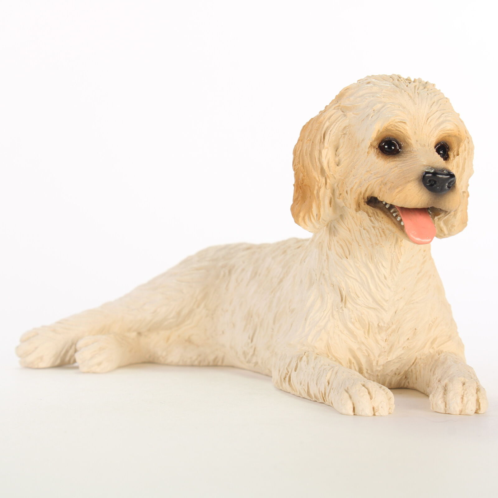Labradoodle Figurine Hand Painted Collectible Statue Cream