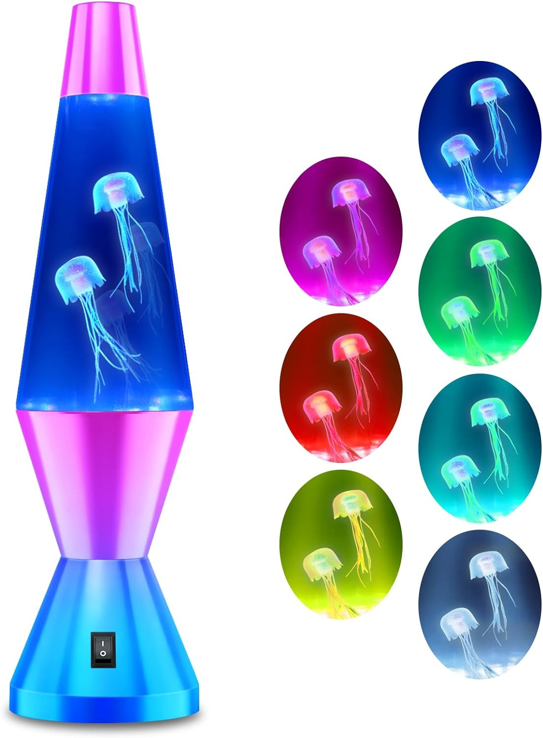 Gifts for Girls Women Mom, Jellyfish Tank Table Lamp with Color Changing Lights,