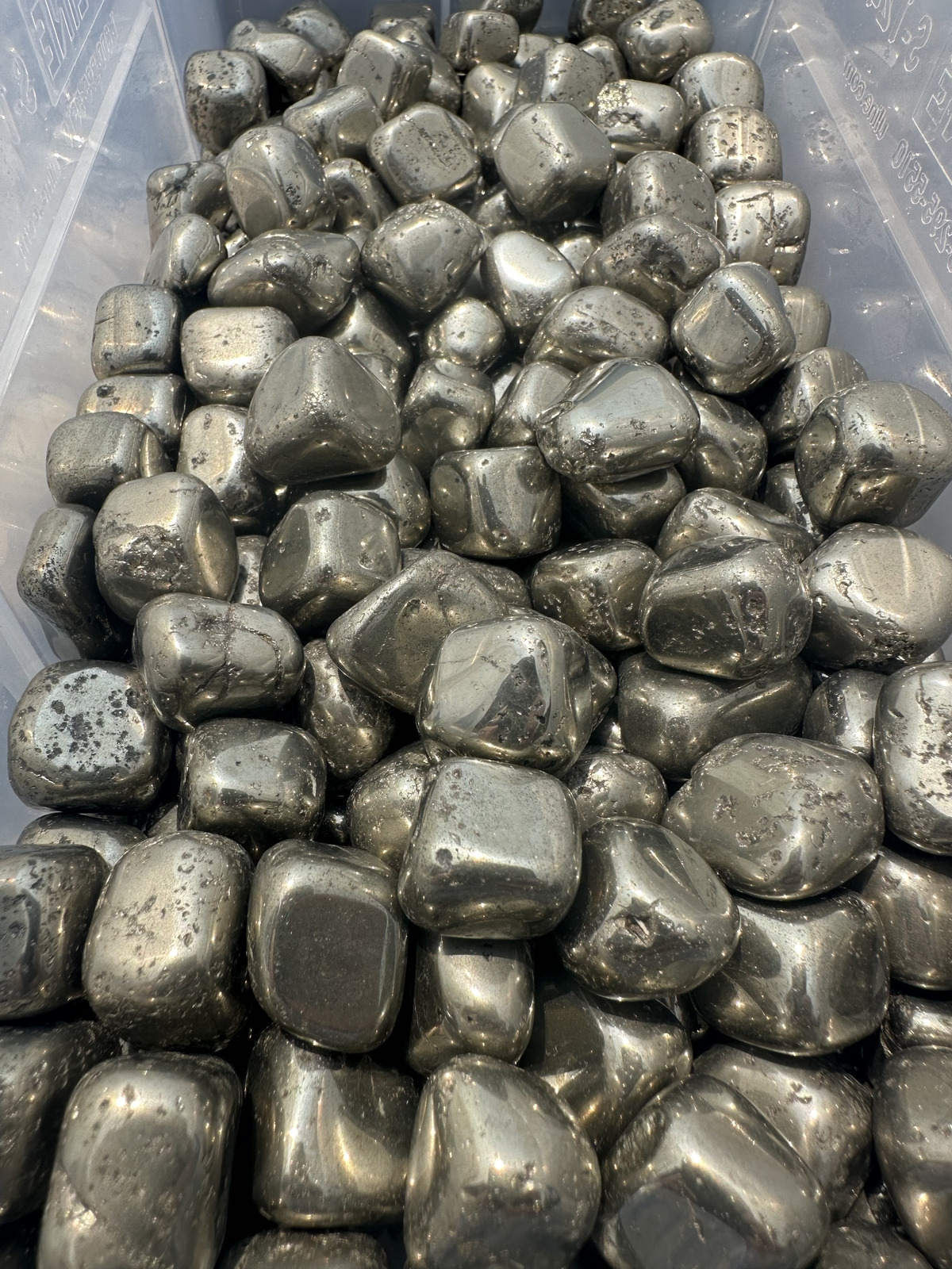 Pyrite Tumbled Stone, Polished Natural Pyrite Stone from Spain