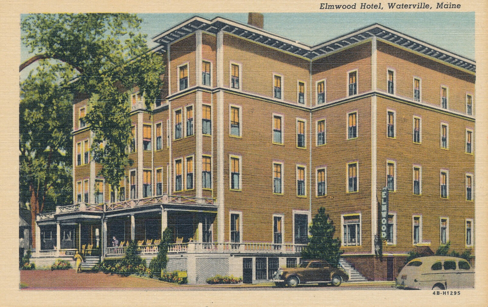 Unmailed linen Elmwood Hotel Waterville Maine ME #905