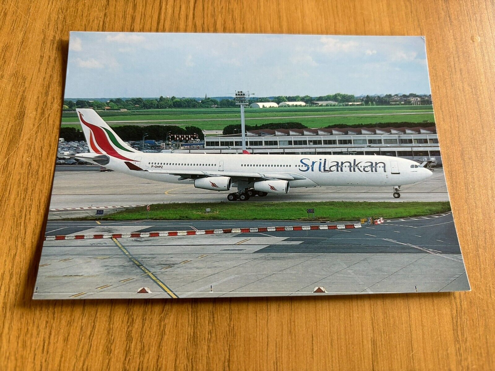 Sri Lankan Airlines Airbus A340-300 aircraft postcard