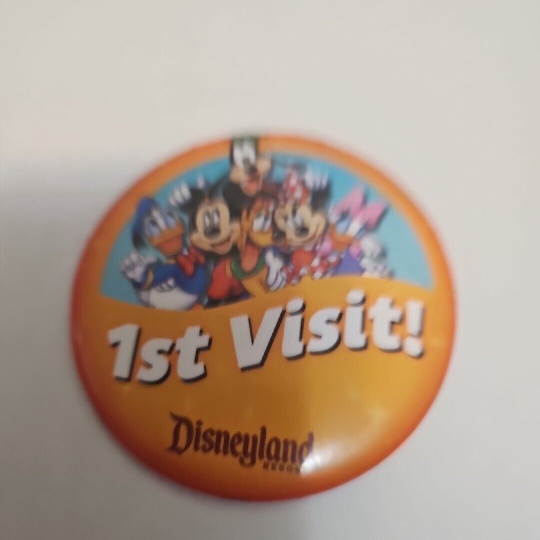 Disney Button Disneyland First 1st Visit NEW style Button