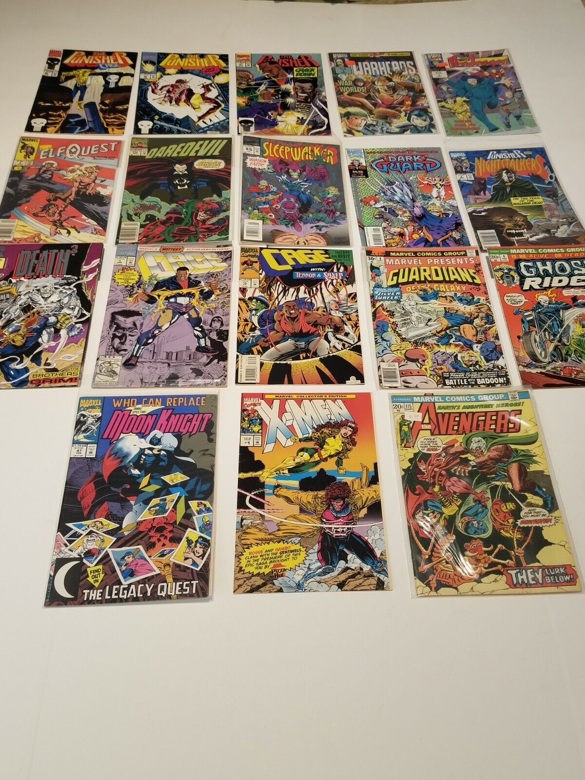Lot of 18 Vintage Marvel Comics 1970s-1990s Xmen Avengers Punisher Cage + Extras