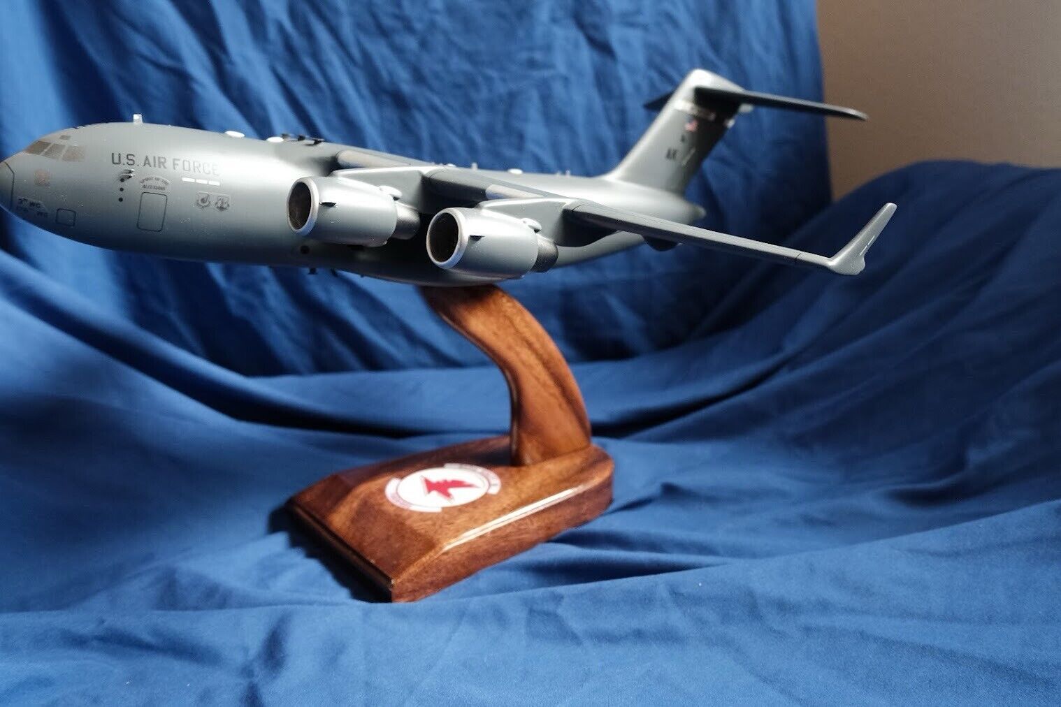 Boeing C-17A Globemaster 517th Airlift Squadron Large Wood Desktop Model 