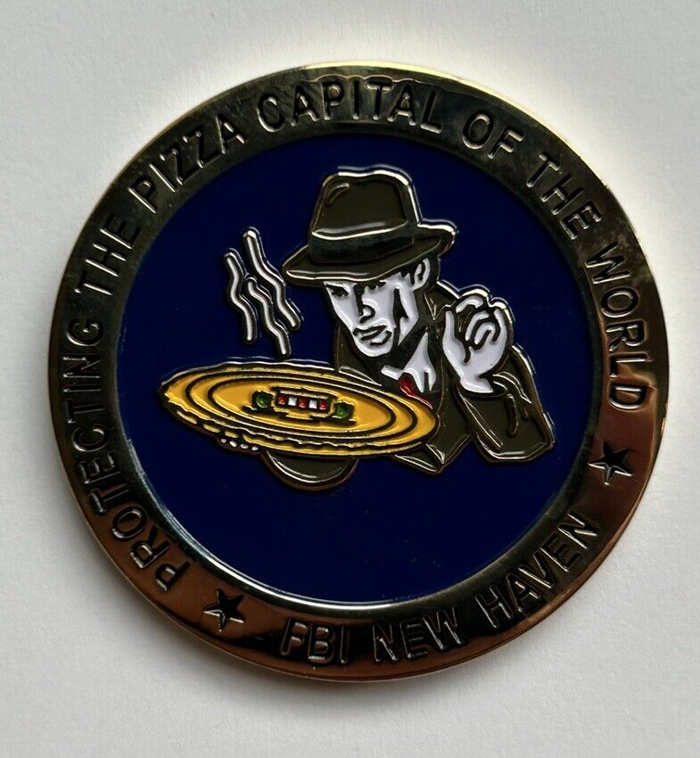FBI New Haven CT Division Protecting The Pizza Capital Of World Challenge Coin