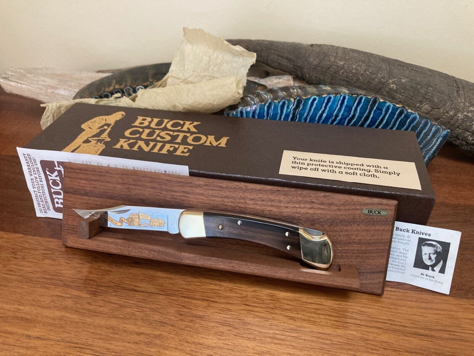 Buck Knife 110- Vintage (1988) Gold Etch \
