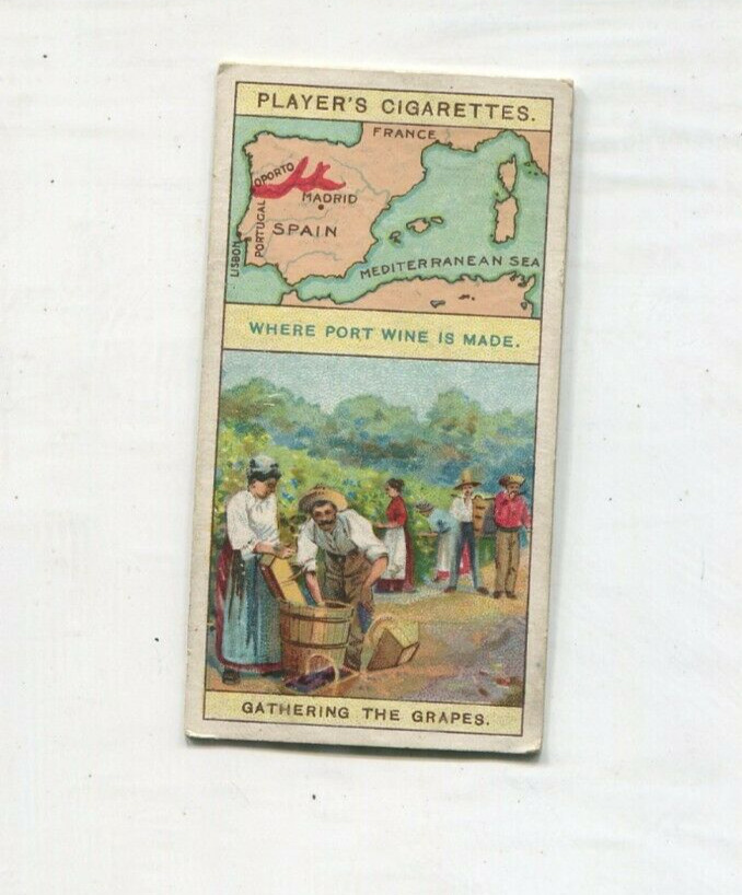 1908 JOHN PLAYER & SONS CIGARETTES PRODUCTS OF THE WORLD #6 PORT WINE SPAIN