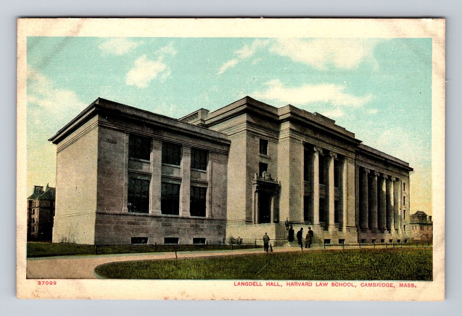 Cambridge MA-Massachusetts, Harvard Law School, Langdell Hall Vintage Postcard