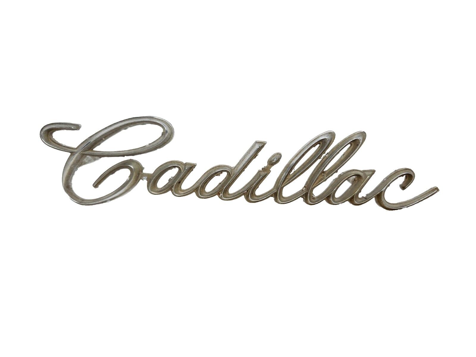 Vintage Cadillac Script Grill Emblem Badge Ornament #1481901