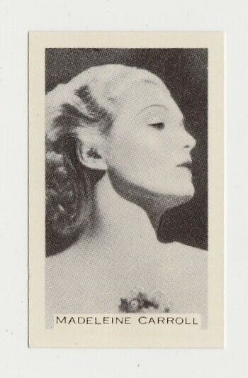 Madeleine Carroll vintage 1936 Facchino\'s Cinema Stars Trading Card #55