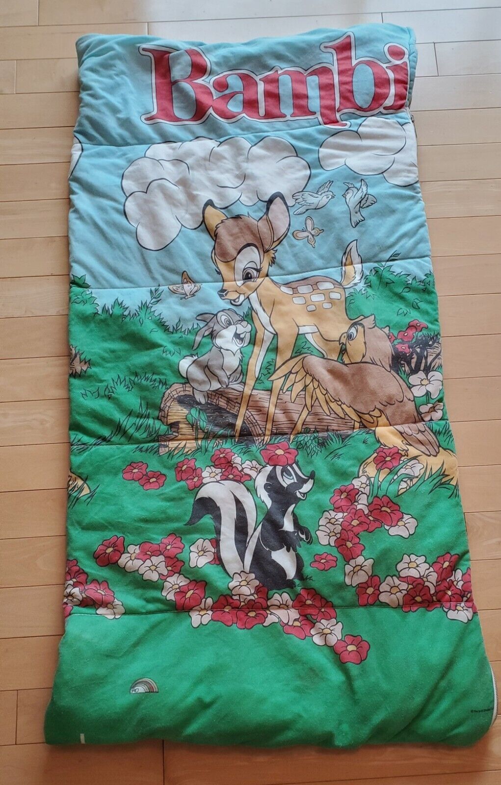 1970\'s Vintage  Childs Bambi Disney Sleeping Bag